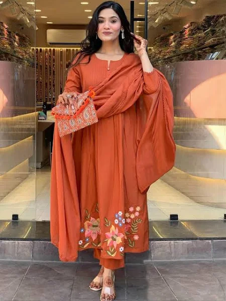 women's rayon blend anarkali printed kurta with pant & dupatta (copy) women's rayon blend anarkali printed kurta with pant & dupatta (copy)