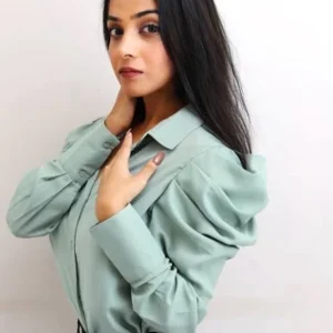 aaghnya floral printed notch neck a line kurta (copy)